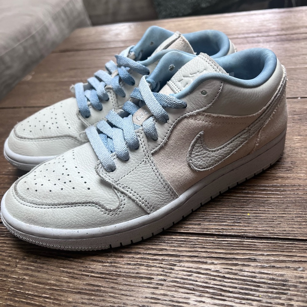 Nike Womens Air Jordan 1 Low 'Sail Canvas' - 7 - Picture 8 of 14